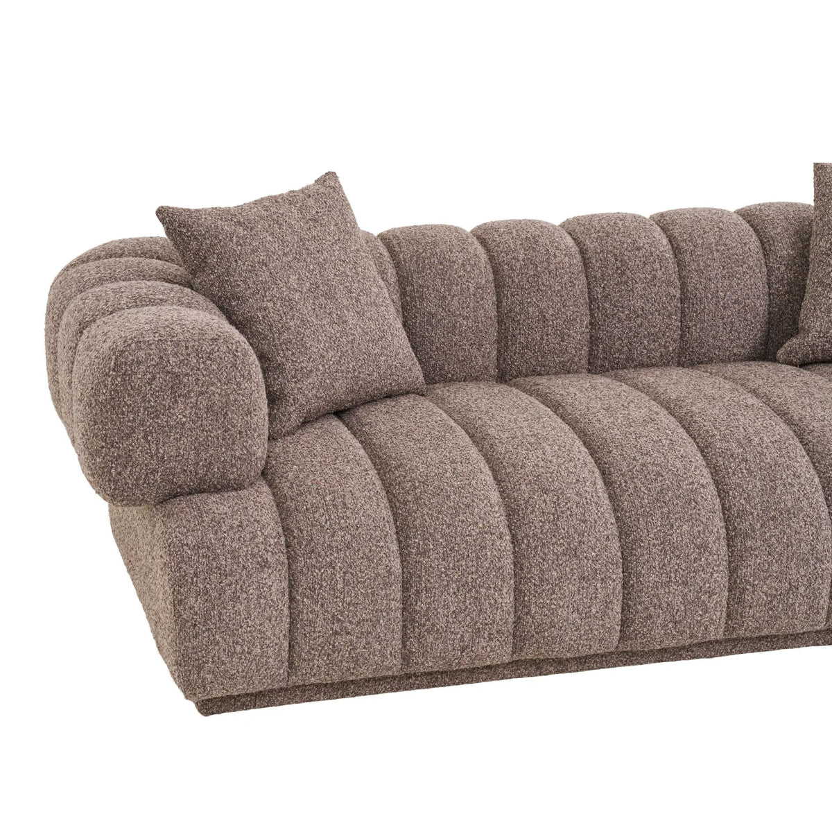 VARU | ספה סקנדינבית מרופדת בבד דמוי צמר, 226 ס"מ - KUALA