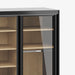 תמונה מזווית מספר 5 של המוצר ALEMO | ארון הזזה בגוון שחור בשילוב אלון מבוקע טבעי ודלתות זכוכית