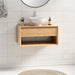 תמונה מזווית מספר 5 של המוצר CASCADA | ארון אמבט צף מעוצב בסגנון נורדי מינימליסטי
