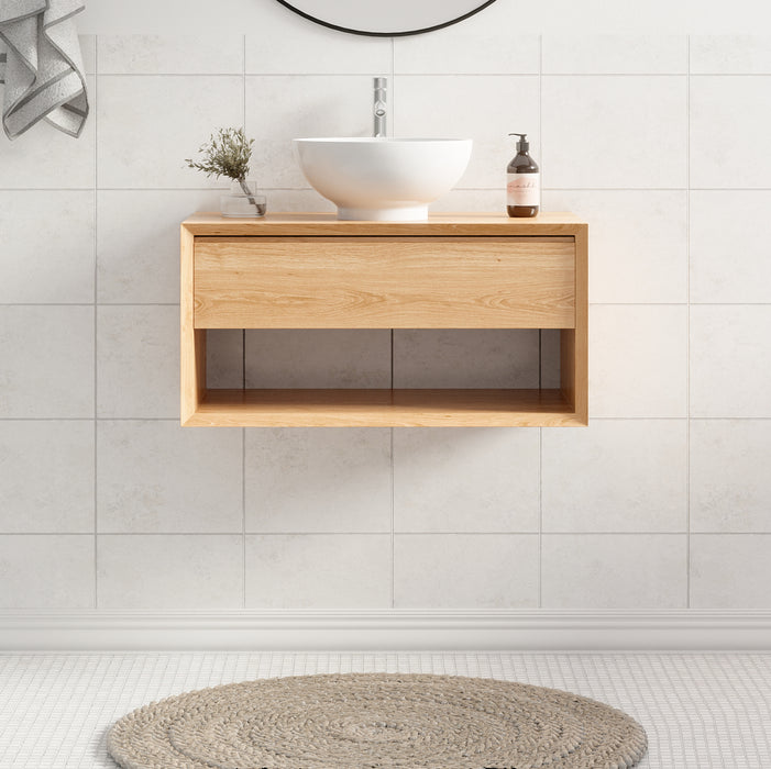 CASCADA | ארון אמבט צף מעוצב בסגנון נורדי מינימליסטי