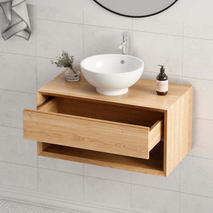 CASCADA | ארון אמבט צף מעוצב בסגנון נורדי מינימליסטי