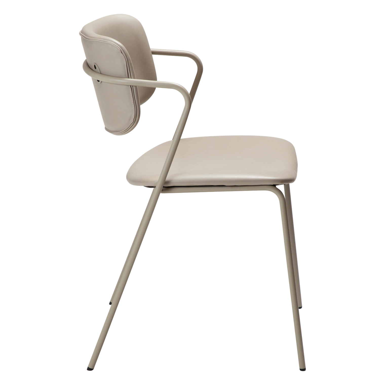 RIMO | כיסא מרופד בבד דמוי עור בשילוב מתכת