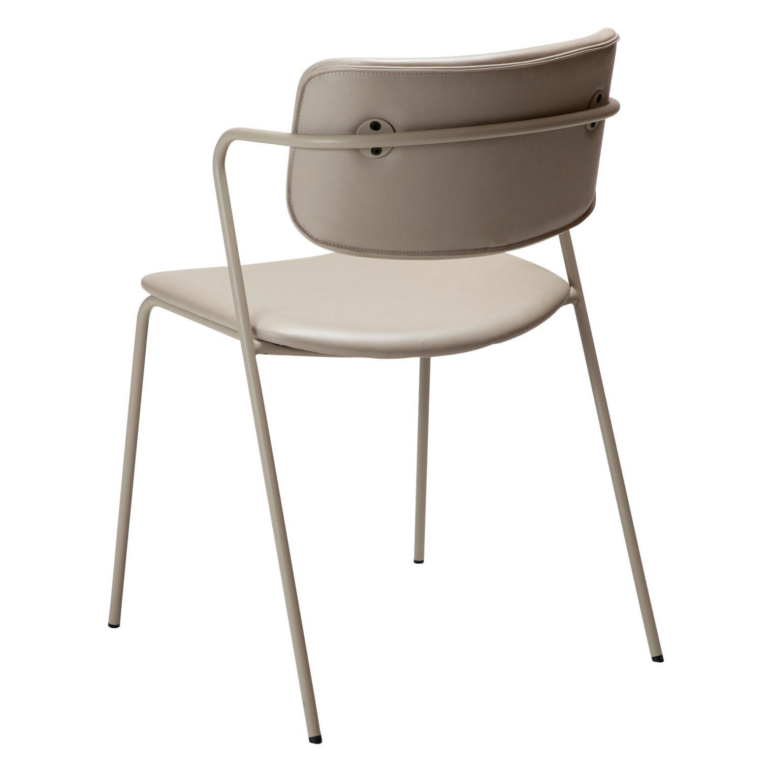 RIMO | כיסא מרופד בבד דמוי עור בשילוב מתכת