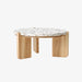 תמונה מזווית מספר 7 של המוצר REMY | שולחן סלון עגול בשילוב אבן טרצו