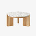 תמונה מזווית מספר 1 של המוצר REMY | שולחן סלון עגול בשילוב אבן טרצו