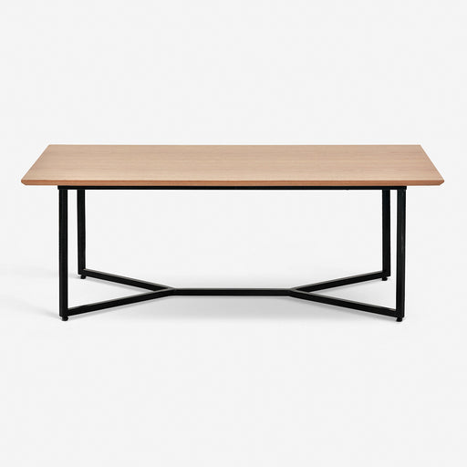 מעבר לעמוד מוצר KARI | שולחן סלון מעץ אלון בשילוב ברזל שחור