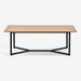 תמונה מזווית מספר 2 של המוצר KARI | שולחן סלון מעץ אלון בשילוב ברזל שחור