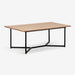 תמונה מזווית מספר 1 של המוצר KARI | שולחן סלון מעץ אלון בשילוב ברזל שחור