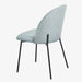 תמונה מזווית מספר 3 של המוצר Bernadette | כיסא מעוצב ומרופד בבד אריג בגוון אפור-תכלכל
