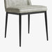 תמונה מזווית מספר 8 של המוצר Genevieve | כיסא מרפד בבד דמוי עור בגוון אפור בהיר