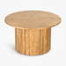 תמונה מזווית מספר 2 של המוצר LEXYMER | שולחן סלון סקנדינבי עגול מעץ בגוון טבעי