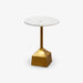 תמונה מזווית מספר 1 של המוצר Tilli | שולחן צד מושלם עם בסיס מוזהב ופלטת שיש