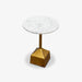 תמונה מזווית מספר 2 של המוצר Tilli | שולחן צד מושלם עם בסיס מוזהב ופלטת שיש