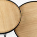 תמונה מזווית מספר 4 של המוצר BARENG | זוג שולחנות סלון עגולים מעץ וברזל