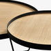תמונה מזווית מספר 7 של המוצר BARENG | זוג שולחנות סלון עגולים מעץ וברזל