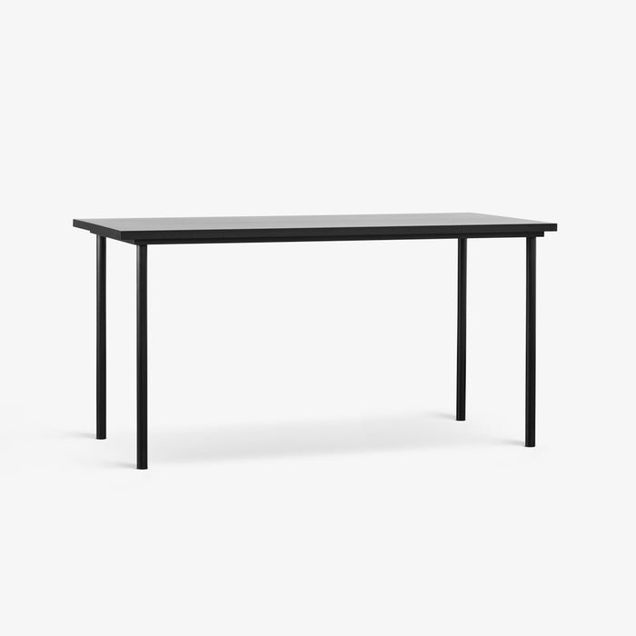 NISHI | שולחן בר משולב ברזל ועץ בגוון שחור