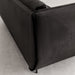 תמונה מזווית מספר 7 של המוצר RADA | ספה דו מושבית שחורה מודרנית עם ריפוד קטיפה רחיצה