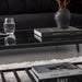 תמונה מזווית מספר 4 של המוצר DELLI | שולחן מלבני מברזל עם פלטת זכוכית