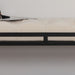 תמונה מזווית מספר 3 של המוצר FRESCO | ספסל קטיפה מרופד על מסגרת ברזל מושחר