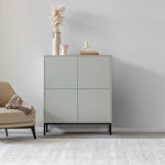 JOKOR | קומודה עם 4 דלתות ורגלי ברזל מושחרות - KUALA