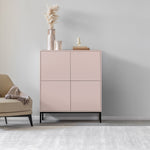 JOKOR | קומודה עם 4 דלתות ורגלי ברזל מושחרות - KUALA