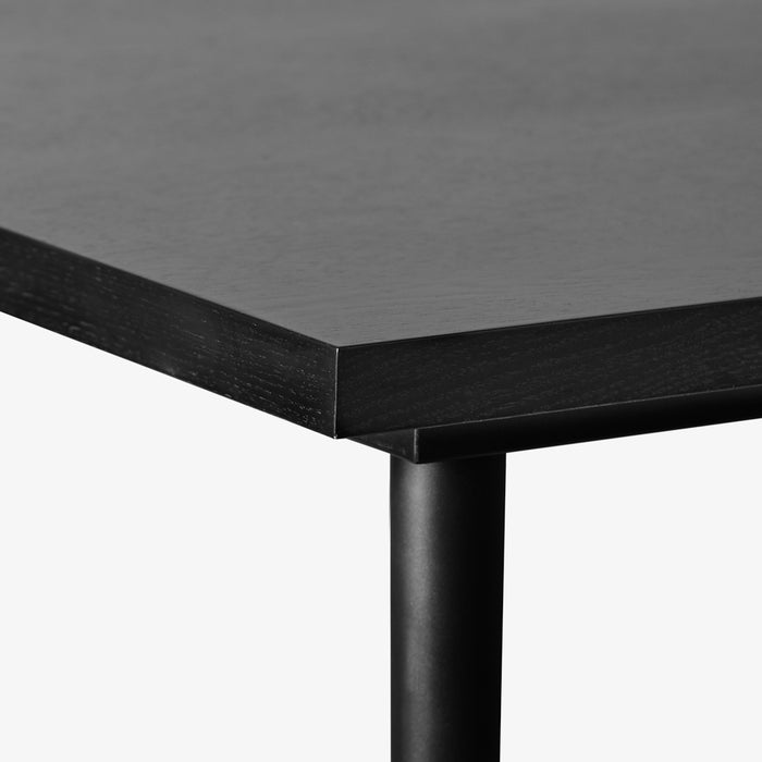 Nishi | שולחן בר משולב ברזל ועץ בגוון שחור
