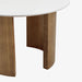 תמונה מזווית מספר 8 של המוצר SOREN | שולחן צד עגול בשילוב עץ אלון מלא ופלטת קרמיקה בגימור שיש