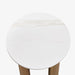 תמונה מזווית מספר 4 של המוצר SOREN | שולחן צד עגול בשילוב עץ אלון מלא ופלטת קרמיקה בגימור שיש