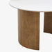 תמונה מזווית מספר 6 של המוצר SOREN | שולחן צד עגול בשילוב עץ אלון מלא ופלטת קרמיקה בגימור שיש