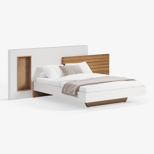 מעבר לעמוד מוצר KANZEN | מיטה אקלקטית ייחודית בשילוב גווני עץ