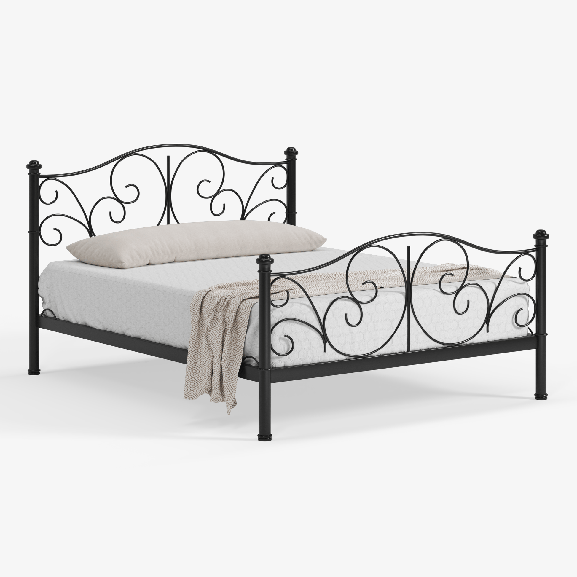 ODIN | מיטה מעוצבת מברזל מפורזל בקווים מעוגלים - KUALA