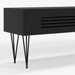 תמונה מזווית מספר 5 של המוצר IDEN | מזנון מודרני לסלון מחופה מלמין שחור