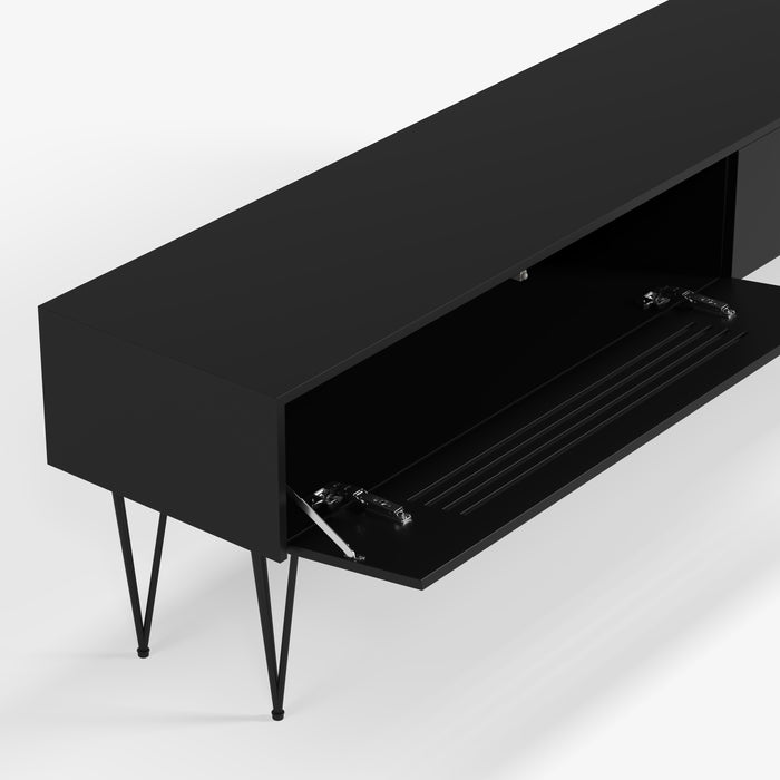 IDEN | מזנון מודרני לסלון מחופה מלמין שחור
