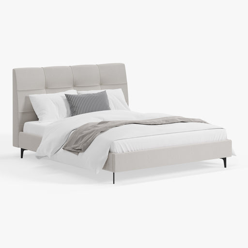 מעבר לעמוד מוצר OLINE | מיטה מרופדת עם גב בעיצוב תיפורי קפיטונאז'