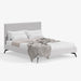 תמונה מזווית מספר 1 של המוצר ALEX | מיטה מעוצבת בבד אריג בהיר
