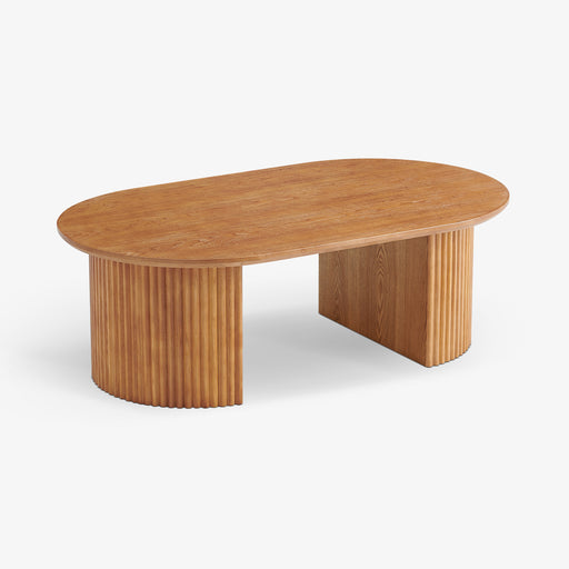 מעבר לעמוד מוצר Aadi | שולחן סלון סקנדינבי אובלי מעץ בגוון טבעי