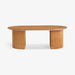 תמונה מזווית מספר 2 של המוצר Aadi | שולחן סלון סקנדינבי אובלי מעץ בגוון טבעי