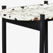 תמונה מזווית מספר 4 של המוצר MEES | שולחן צד אליפטי משיש טרצו ובשילוב ברזל שחור