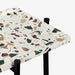 תמונה מזווית מספר 5 של המוצר ELIO | שולחן צד מלבני משיש טרצו בשילוב רגלי ברזל מעוצבות