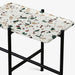 תמונה מזווית מספר 3 של המוצר ELIO | שולחן צד מלבני משיש טרצו בשילוב רגלי ברזל מעוצבות