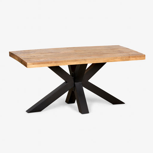 מעבר לעמוד מוצר Twan |  שולחן פינת אוכל מעץ מנגו בשילוב רגלי ברזל שחורות