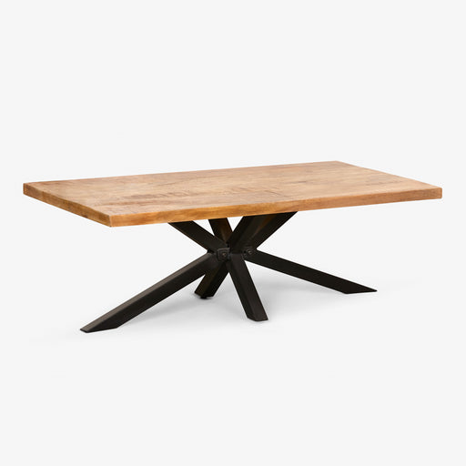 מעבר לעמוד מוצר ANNIKA | שולחן סלון מעץ מנגו בשילוב רגלי ברזל שחורות