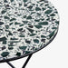 תמונה מזווית מספר 2 של המוצר KORO | שולחן צד עגול משיש טרצו בשילוב רגלי ברזל מעוצבות