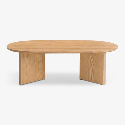 מעבר לעמוד מוצר Ambre | שולחן סלון מעץ אלון אובלי עם רגליים מעוצבות