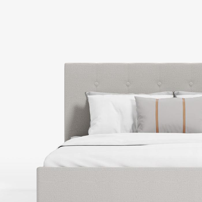 Cielo | מיטה מעוצבת בבד אריג אפור בהיר