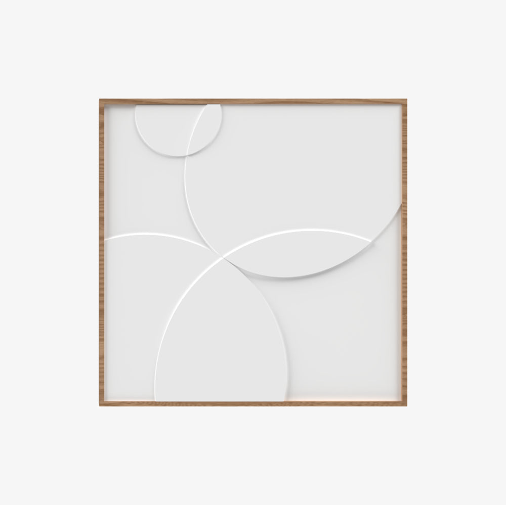 ANPAN | תמונת תבליט מרובעת במסגרת עץ אלון טבעי - KUALA