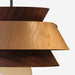 תמונה מזווית מספר 3 של המוצר ANKER | מנורת תליה עם אהיל מעץ בגווני אלון טבעי ואגוז