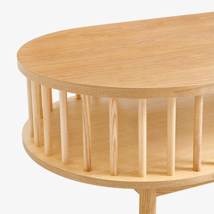 Acadia | שולחן סלון מעוצב עם מדף אחסון פתוח