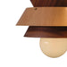 תמונה מזווית מספר 6 של המוצר ANKER | מנורת תליה עם אהיל מעץ בגווני אלון טבעי ואגוז
