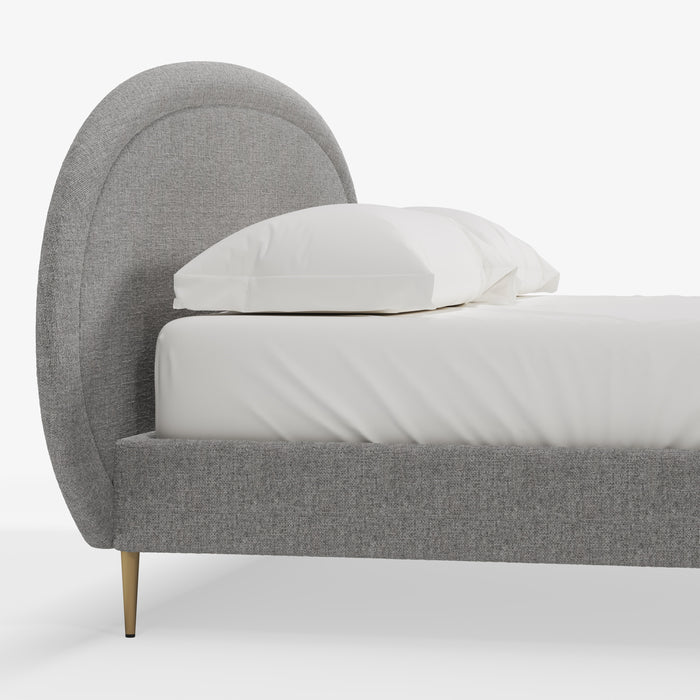LIXIN | מיטה אקלקטית עם גב אליפטי